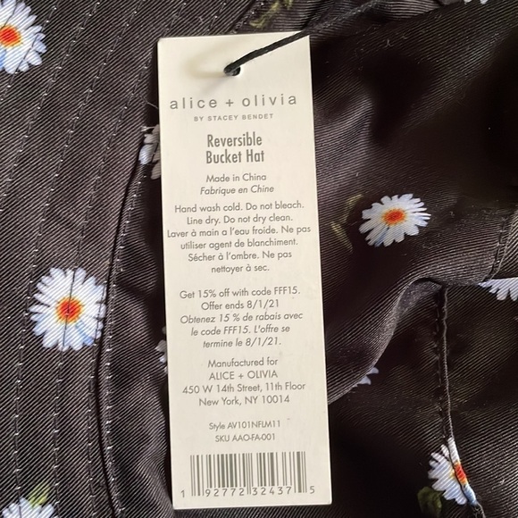 Alice+Olivia Reversible Bucket Hat NWT